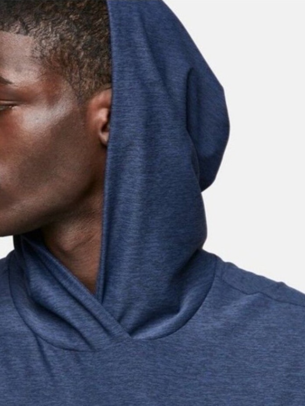 Outdoor Voices Mens Upstate Hoodie Performance Fabric Heathered Navy Size L